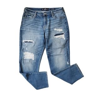 Hollister High Rise Mom Jean Vintage Stretch Distressed Denim